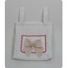 Stock Bolso Blanco Beige Picunela Roja 