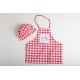 Conjunto delantal y gorro de cocinero