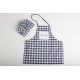 Conjunto delantal y gorro de cocinero