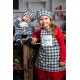 Conjunto delantal y gorro de cocinero