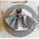 Bajo Plato Vichy Marino/Natural