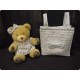 Bolso para cochecito Modelo Dori rayas azul y blanco