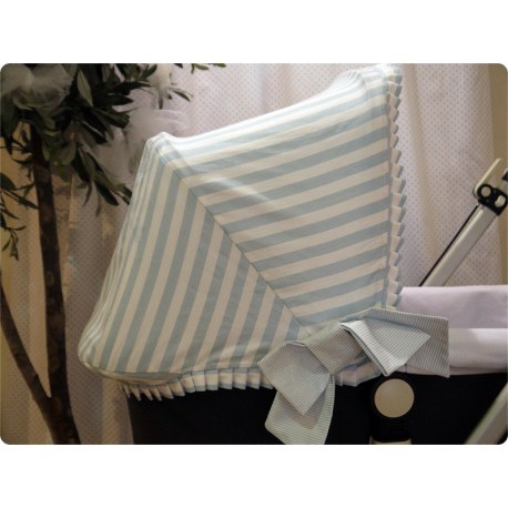 Capota Modelo Dori celeste y blanco